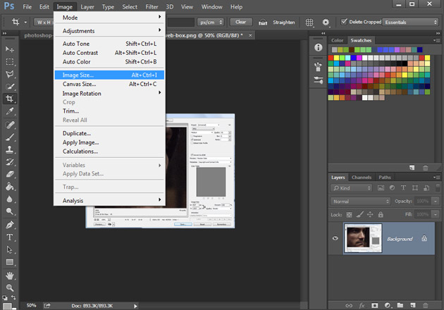 how to make an image smaller in photoshop