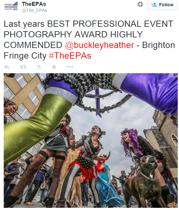 Heather Buckley Award Tweet
