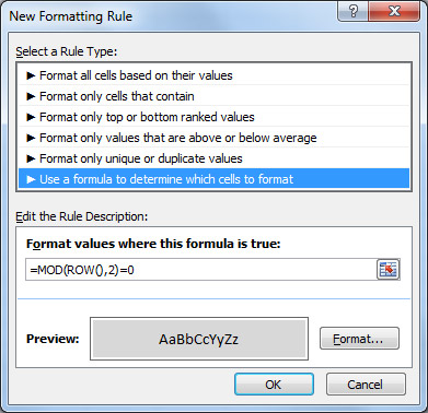 excel-shade-every-other-row