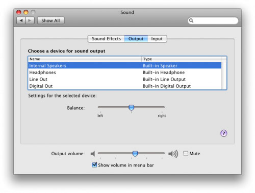 No sound on Mac reset sound options