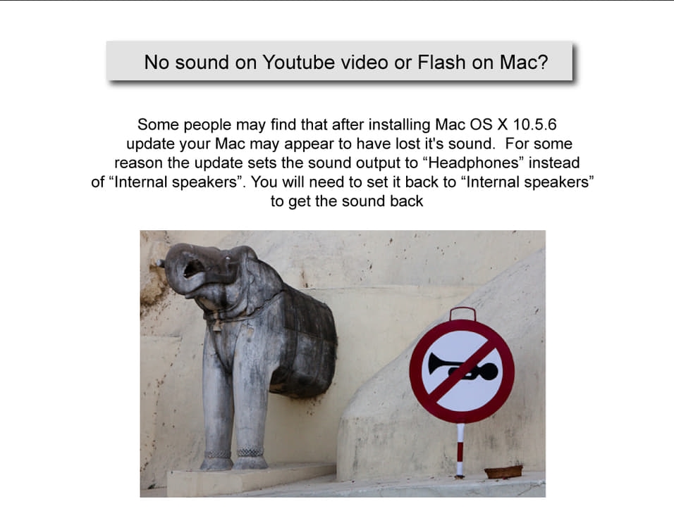 no sound on youtube for mac